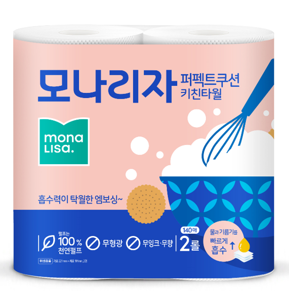 모나리자 퍼펙트쿠션KT 140매*2롤