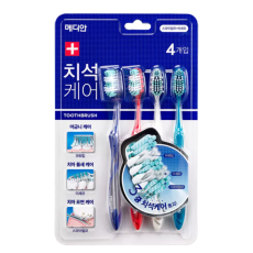 메디안 치석케어치솔 4입