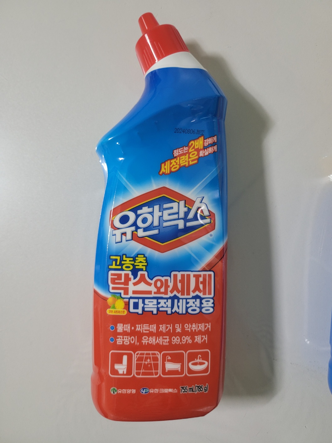 유한락스 고농축 락스와세제 다목적 755ml